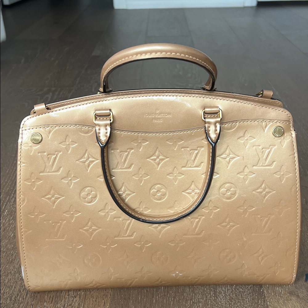 Louis Vuitton Gold Patent Vernis Alma BB Satchel